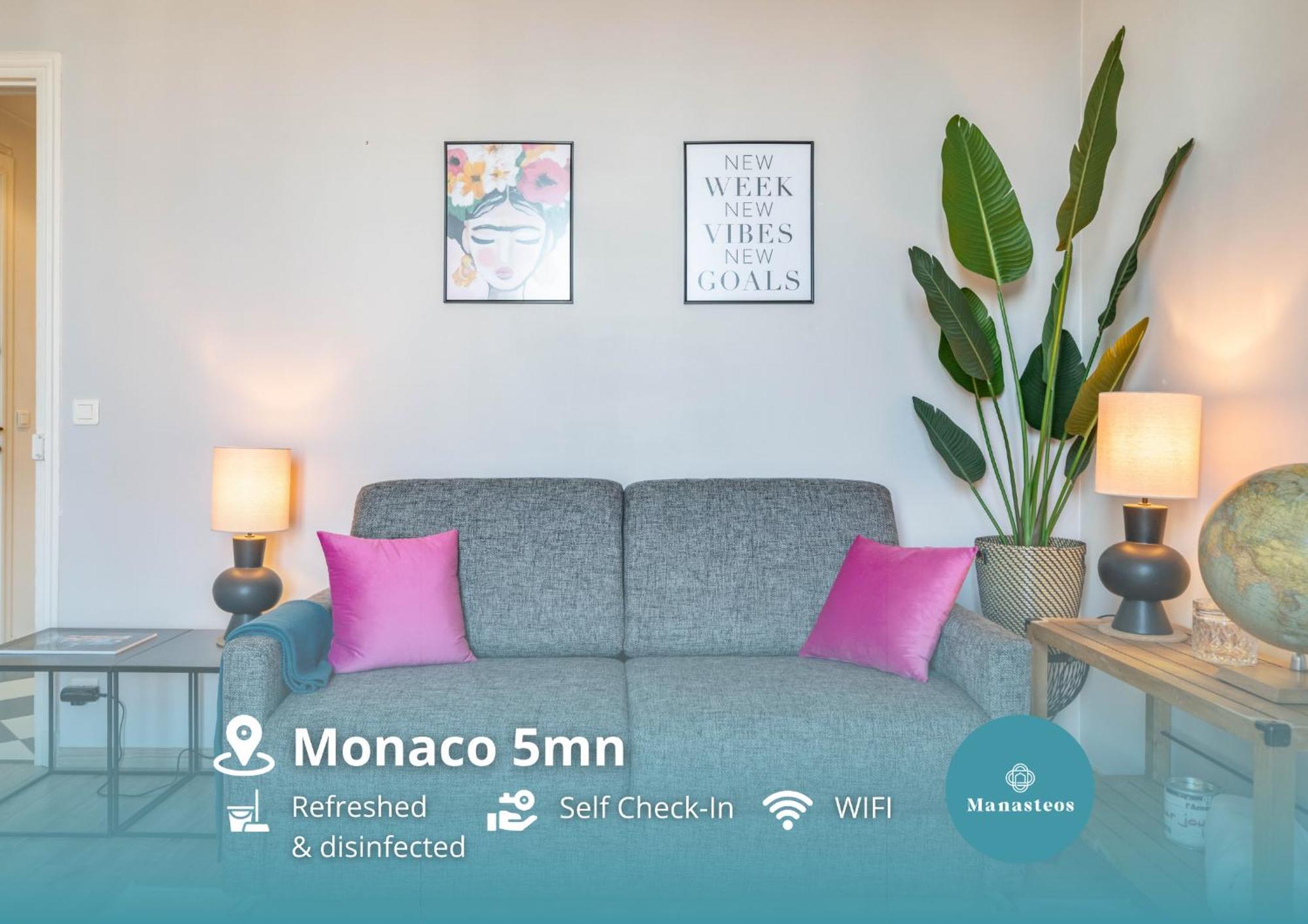 보솔레이 Frontiere De Monaco - Balconnet Vue Mer - Ba 아파트 외부 사진